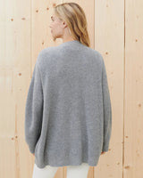 Long Oversized Rib-Knit Cardigan
