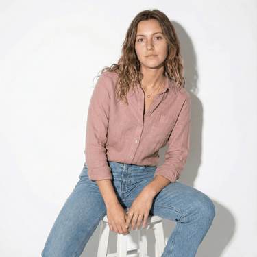 Long Sleeve Button Down Blouse with Classic Collar