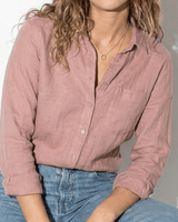 Long Sleeve Button Down Blouse with Classic Collar