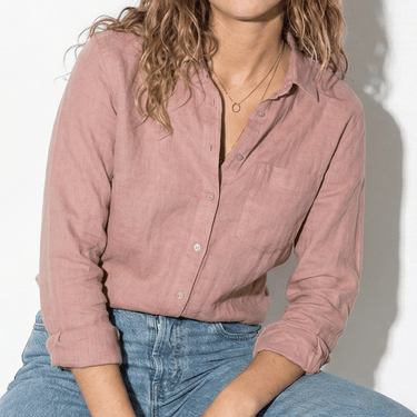Long Sleeve Button Down Blouse with Classic Collar