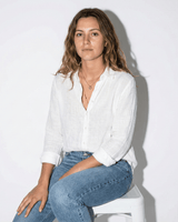 Long Sleeve Button Down Blouse with Classic Collar
