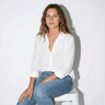 Long Sleeve Button Down Blouse with Classic Collar