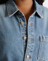 Long Sleeve Denim Jumpsuit