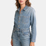 Long Sleeve Denim Jumpsuit
