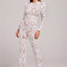 Long Sleeve Embellished Flared Jumpsuit