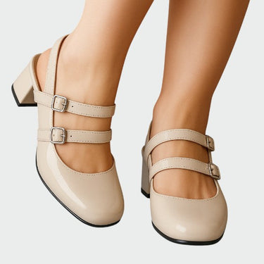 Mary Jane Heels with Double Strap and Slingback
