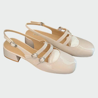Mary Jane Heels with Double Strap and Slingback