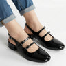 Mary Jane Heels with Square Toe and Double Strap