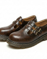 Mary Jane Shoes with Double Buckle Strap