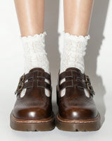 Mary Jane Shoes with Double Buckle Strap