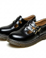 Mary Jane Shoes with Double Buckle Strap