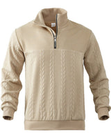 Ribbed cuff detail on the long-sleeve knit jumper