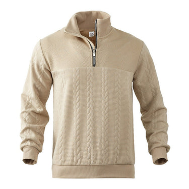 Ribbed cuff detail on the long-sleeve knit jumper