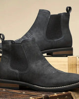 Men's Chelsea Boots With Elasticated Side Panels And Western Stitch Detail
