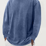 Men's chunky knit jumper with crew neck and dropped shoulders, front view