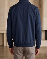 Men's Harrington Jacket with Point Collar and Welted Pockets