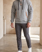 Relaxed Men's Heavyweight Hoodie With Adjustable Hood And Kangaroo Pocket