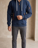 Relaxed Men's Heavyweight Hoodie With Adjustable Hood And Kangaroo Pocket
