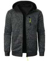Detail of the all-over pattern on the hoodie fabric