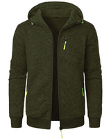 Close-up of ribbed cuffs on the patterned zip hoodie