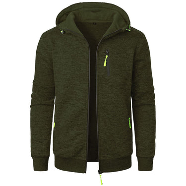 Close-up of ribbed cuffs on the patterned zip hoodie