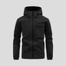 Rear view of the hooded puffer jacket showing the hem and back panel