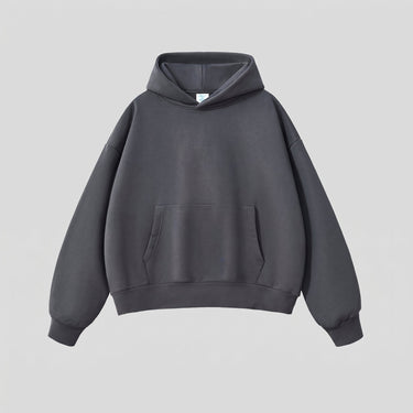 Heavyweight Men's Hoodie With Kangaroo Pocket And Ribbed Cuffs