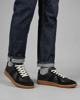 Detail shot of the lace-up system and reinforced eyelet row