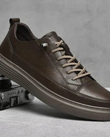 Men's Lace Up Boots with Tonal Stitched Panels and Textured Outsole
