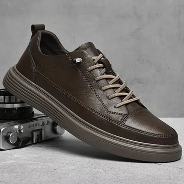 Men's Lace Up Boots with Tonal Stitched Panels and Textured Outsole