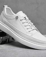 Men's Lace Up Boots with Tonal Stitched Panels and Textured Outsole