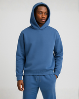 Front view of men's oversized hoodie and tapered jogger co-ord set
