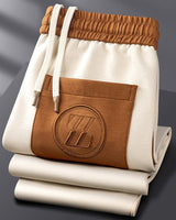 Men's Harrington Jacket and Jogger Two-Piece Set With Stripe Detail