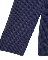 Men's Waffle Knit Cardigan With Stand Collar And Button Front