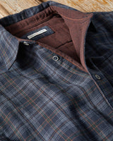 Back view showing the western-style yoke and vertical stripe pattern