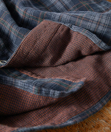 Detail shot of the chest pocket and stripe pattern