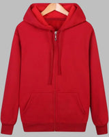 Back view of men's hoodie showing hood and overall fit