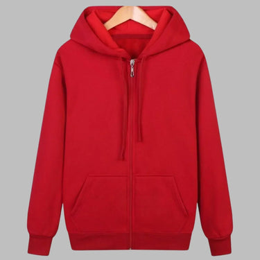 Back view of men's hoodie showing hood and overall fit