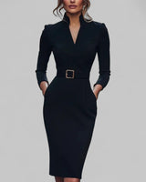 Midi Dress Long Sleeve Sheath