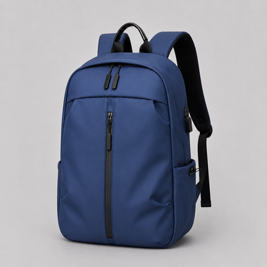Close-up of the front zip pocket and zip pull detail