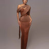 One-Shoulder Corset Maxi Dress
