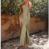One Shoulder Wedding Guest Maxi Dress with High Side Slit