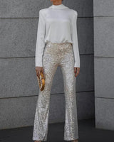 Open-Back Satin Shirt with Long Sleeves