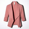 Open Front Blazer with Draped Lapel