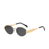 Oval Metal Frame Sunglasses with UV400 Lenses