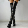 Over The Knee Boots with Front Zip