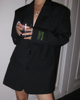 Oversized Blazer with Classic Lapel and Refined Outline