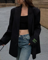 Oversized Blazer with Classic Lapel and Refined Outline