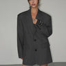 Oversized Blazer with Classic Lapel and Refined Outline
