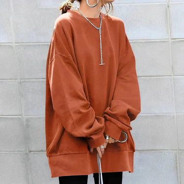 Detail shot of drop shoulder and sleeve cuff on oversized crewneck jumper